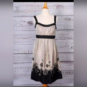 S.L. Fashions Cream Sundress Square Neck Midi